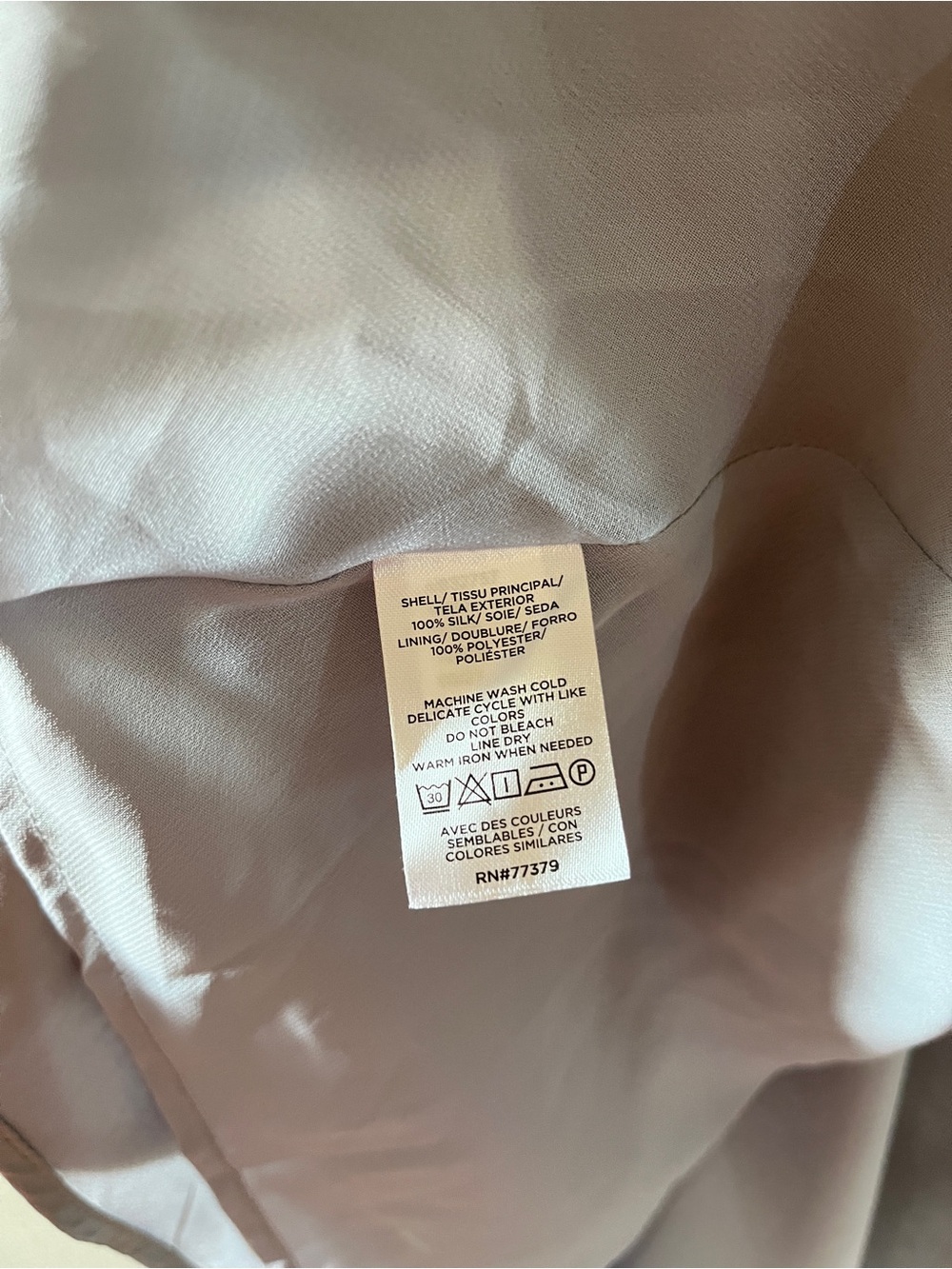 Ann Taylor silk Silver Satin Wrap Mini Dress - Picture 4 of 8